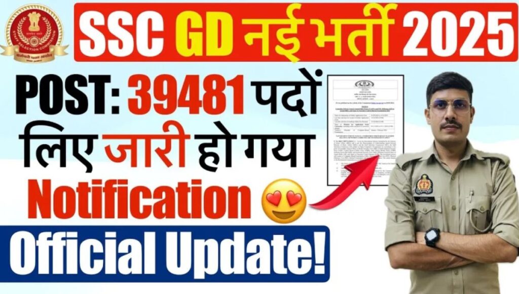 SSC GD Constable Recruitment 2025